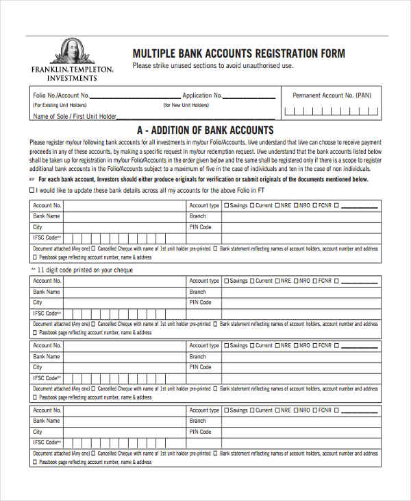 FREE 7+ Accounting Registration Forms in PDF