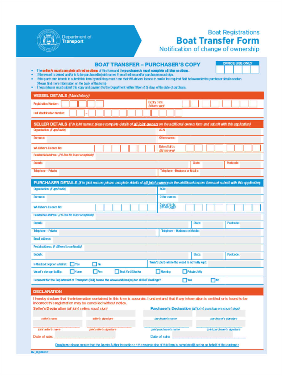 FREE 8+ Registration Transfer Forms in PDF