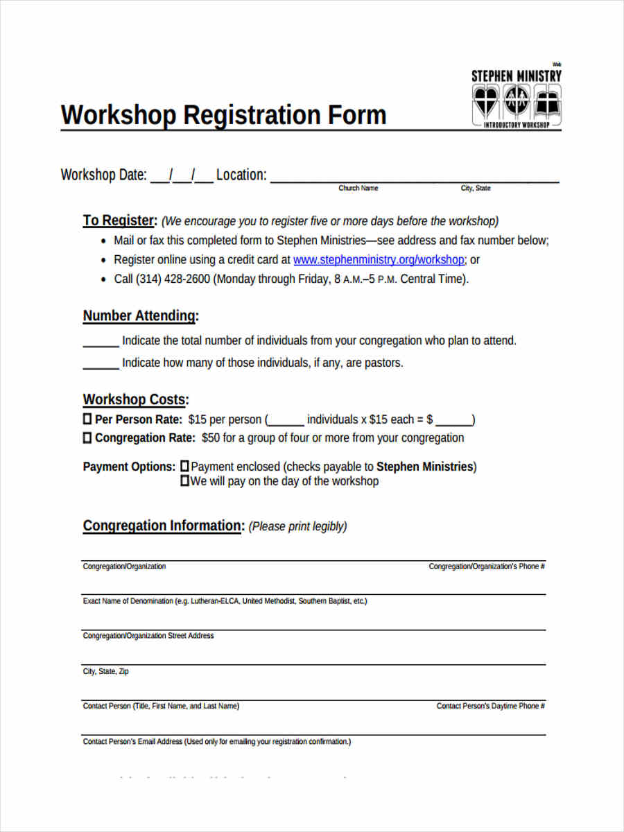 FREE 10+ Sample Registration Forms in MS Word PDF