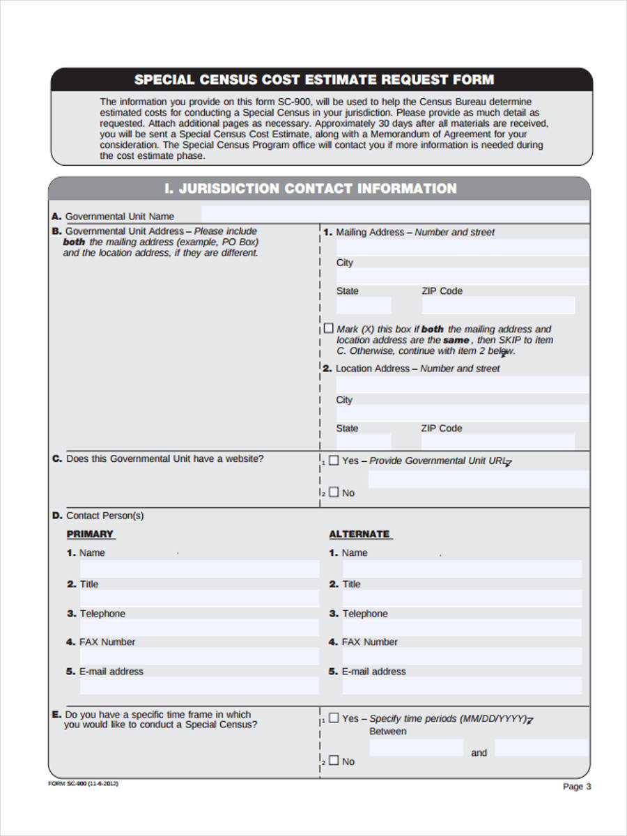 FREE 39+ Estimate Forms in PDF Ms Word
