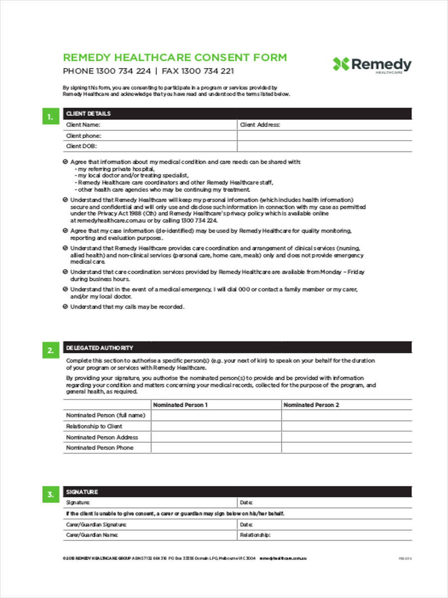 FREE 9+ Health Consent Forms in PDF