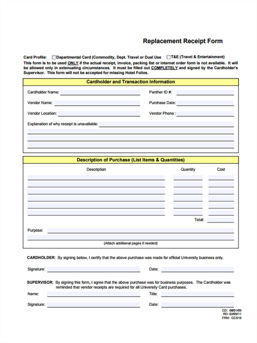 FREE 4+ Hotel Receipt Forms in PDF