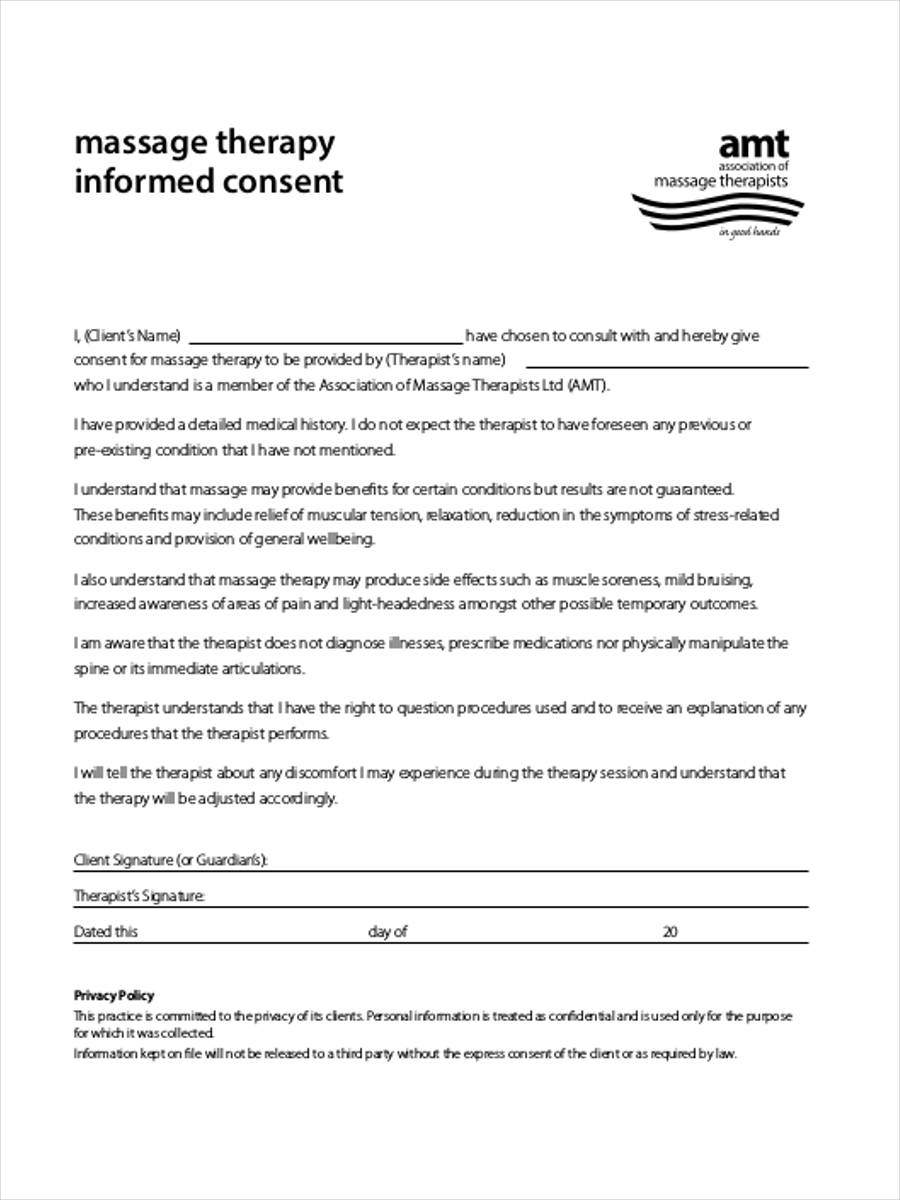 FREE 14+ Massage Consent Forms in PDF Ms Word