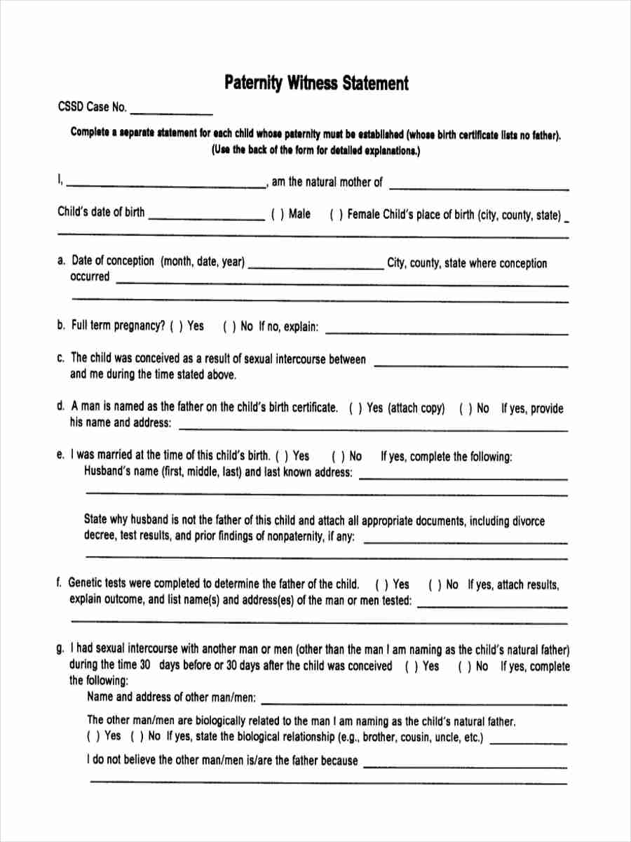 FREE 18+ Witness Statement Forms in PDF Ms Word