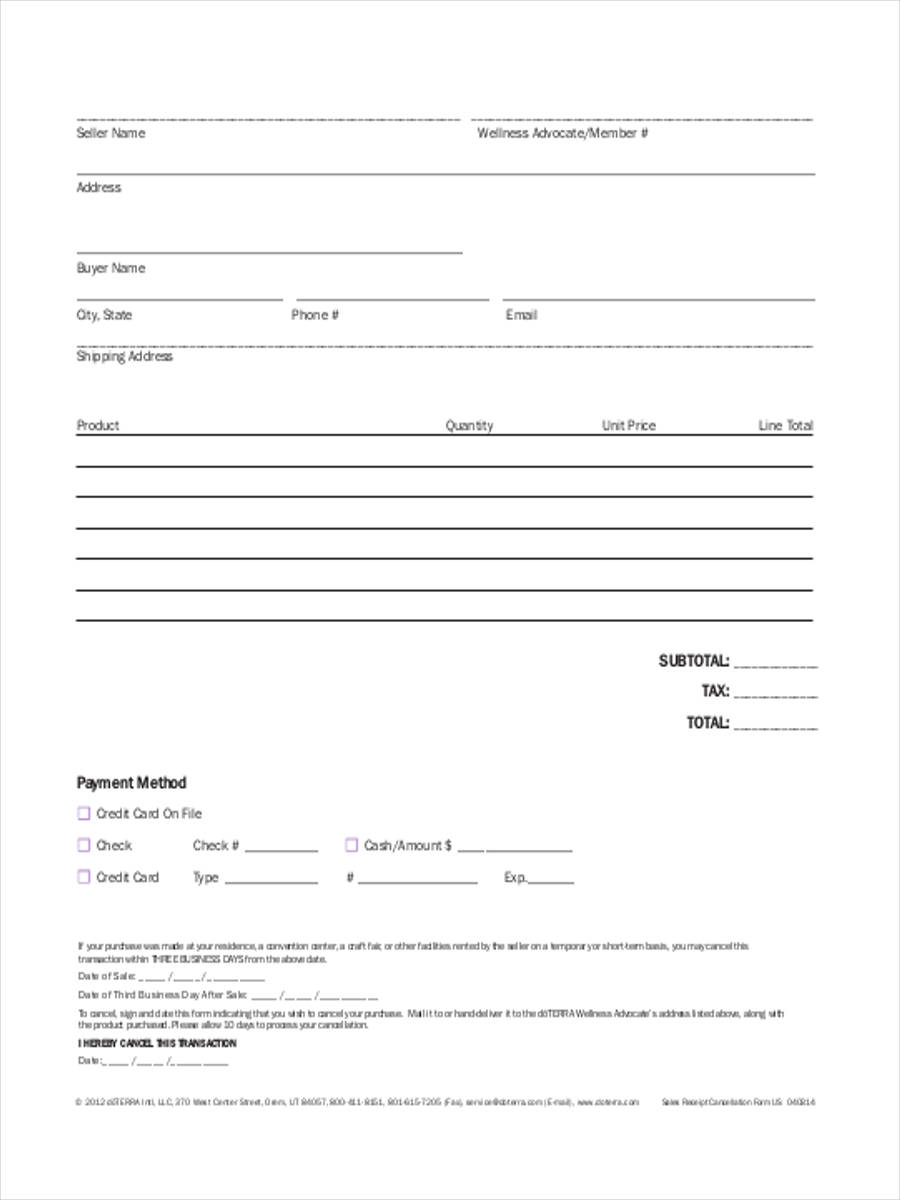 Printable Blank Outline Form