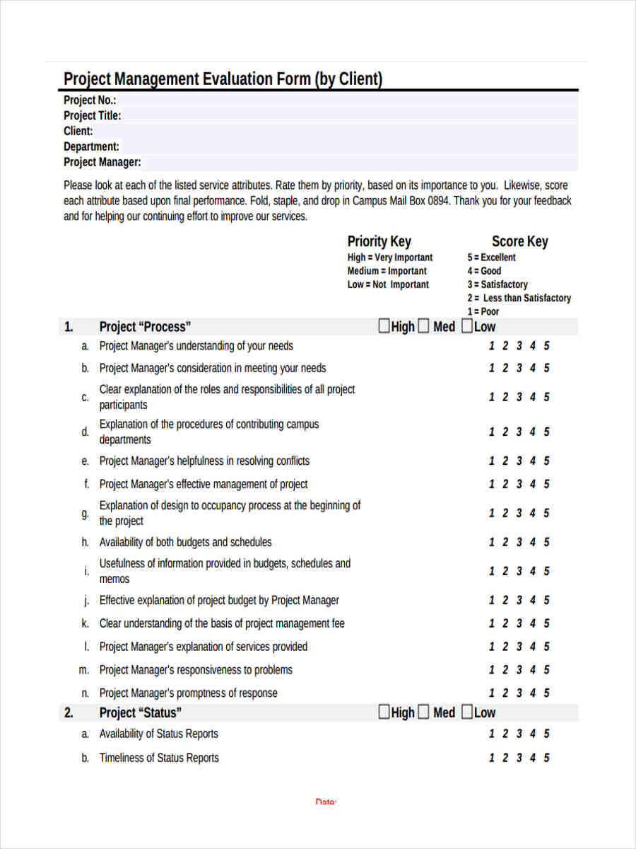 FREE 7+ Sample Project Feedback Forms in MS Word PDF