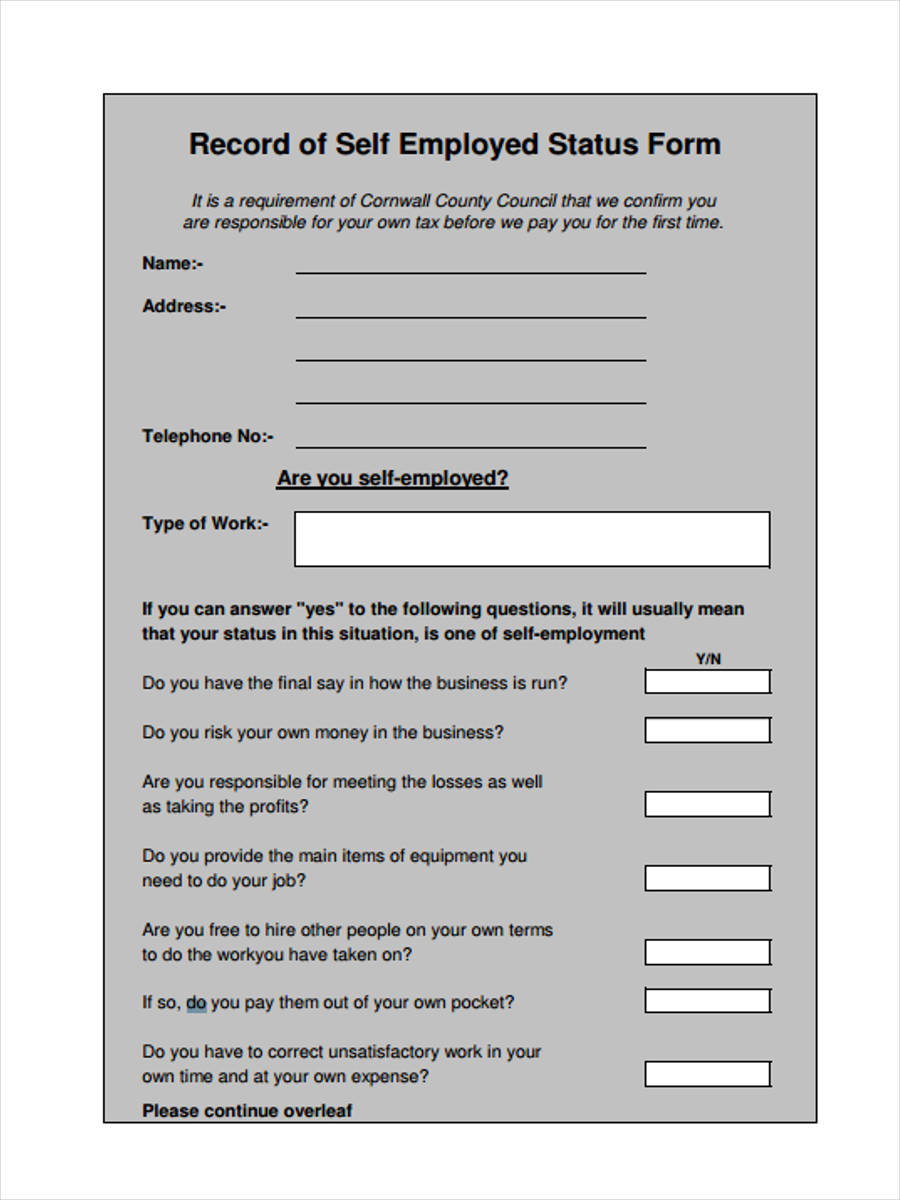 FREE 8+ Sample Employment Status Forms in MS Word PDF