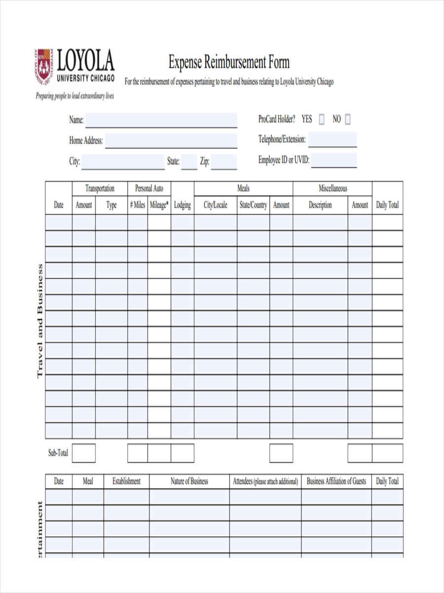 Expenses Form Template