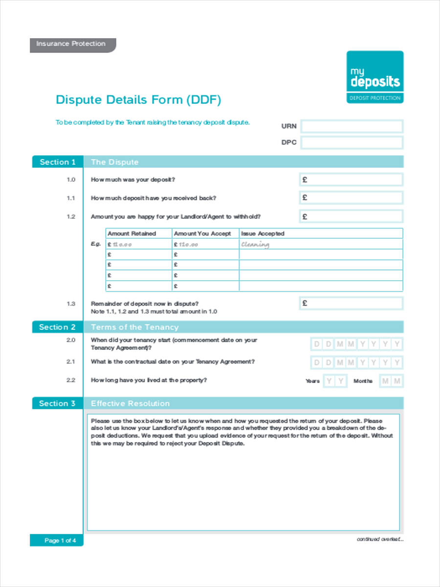 FREE 7+ Tenancy Deposit Forms in PDF