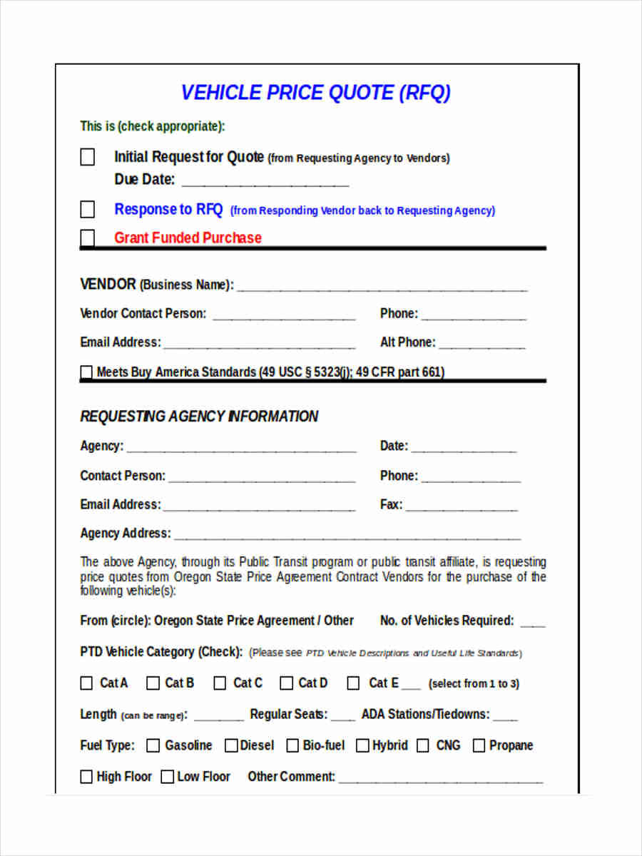 FREE 10+ Price Quote Forms in MS Word PDF Excel