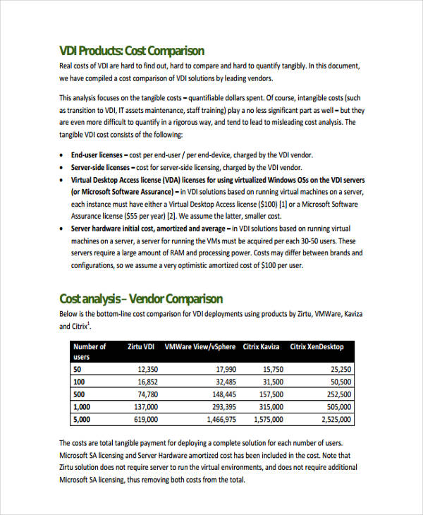 FREE 8+ Vendor Analysis Templates in MS Word PDF Google Docs Pages