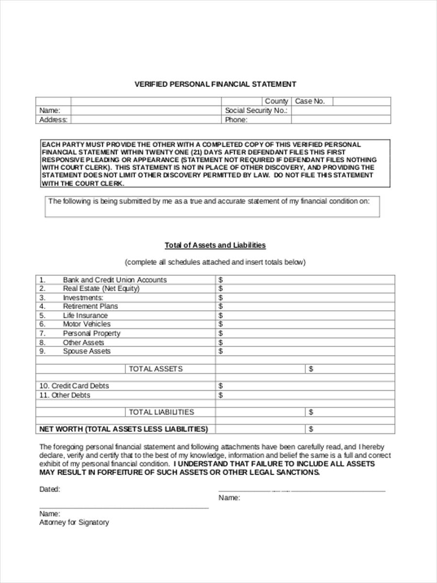 FREE 28+ Financial Statement Forms in PDF Ms Word Excel