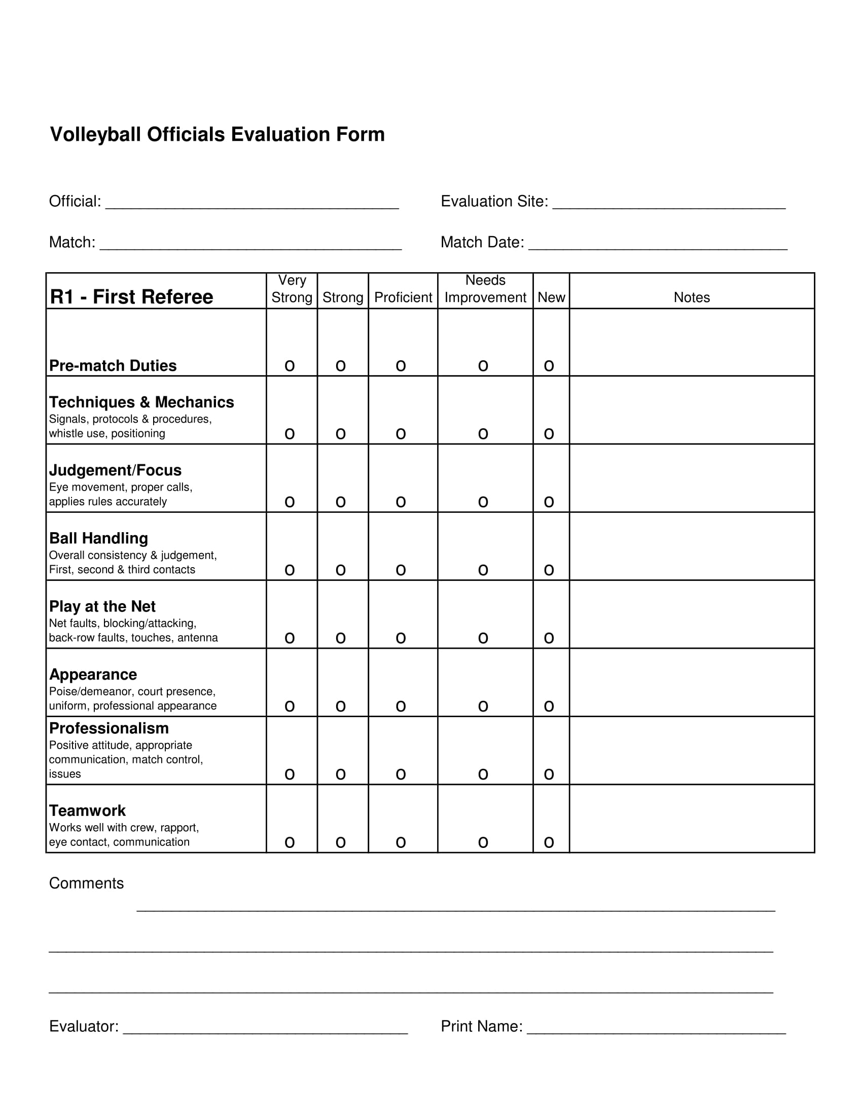 Evaluation Form Template For Events