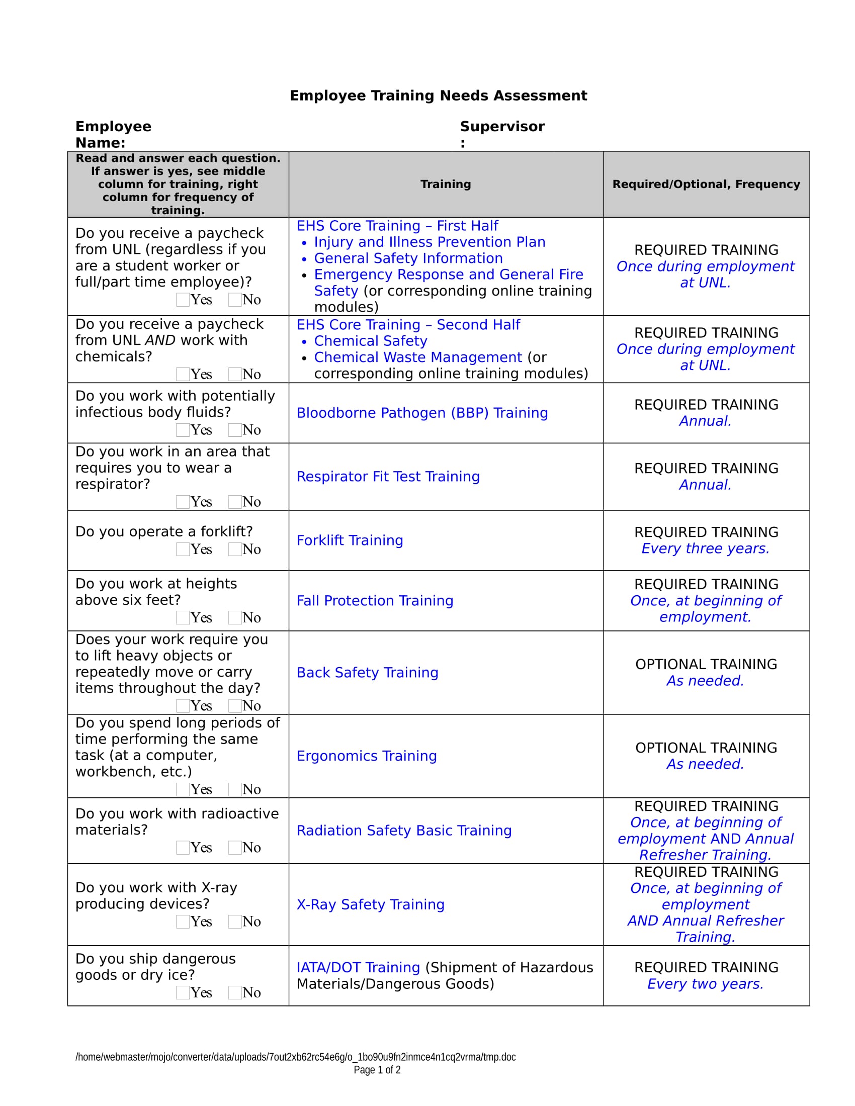 FREE 29+ Needs Assessment Forms in MS Word PDF Excel