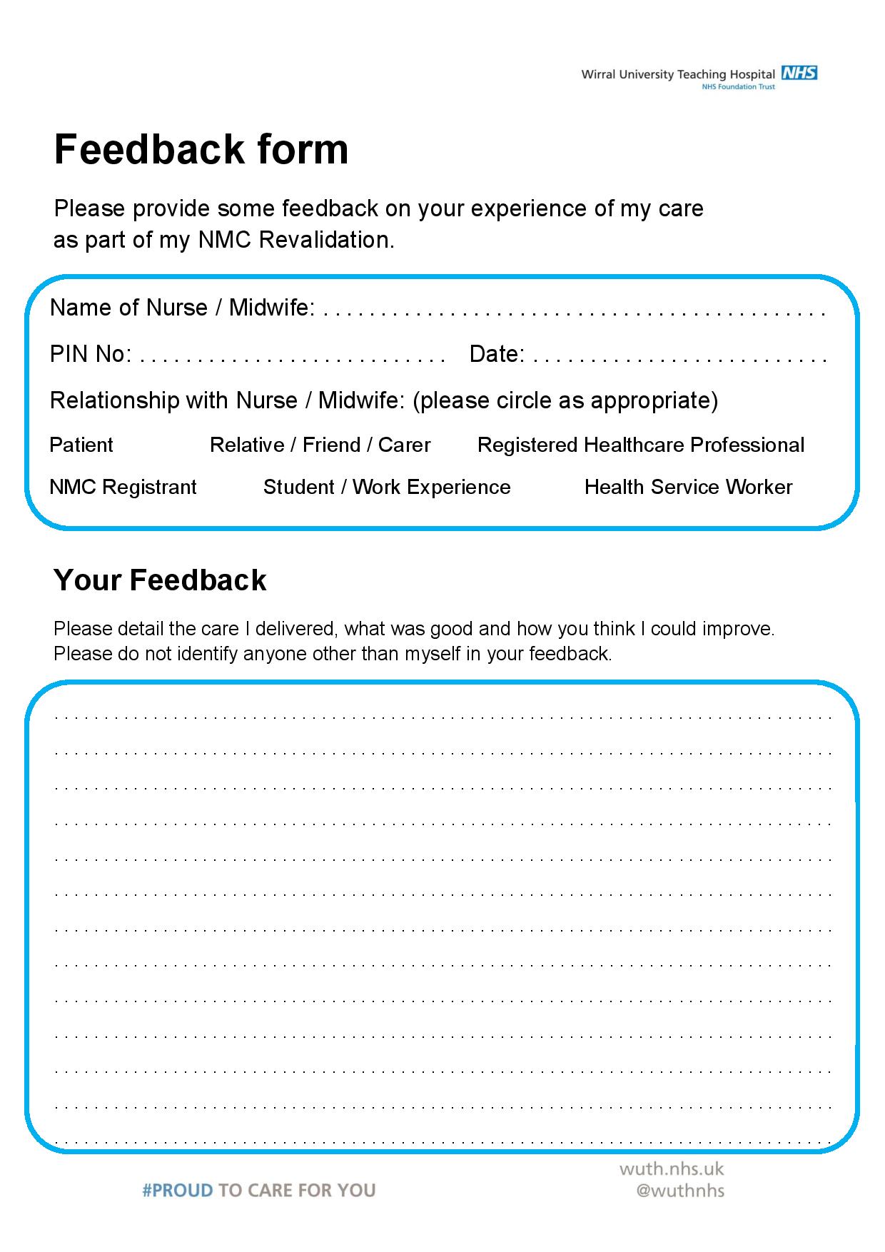 FREE 10+ Feedback Forms for Nursing PDF