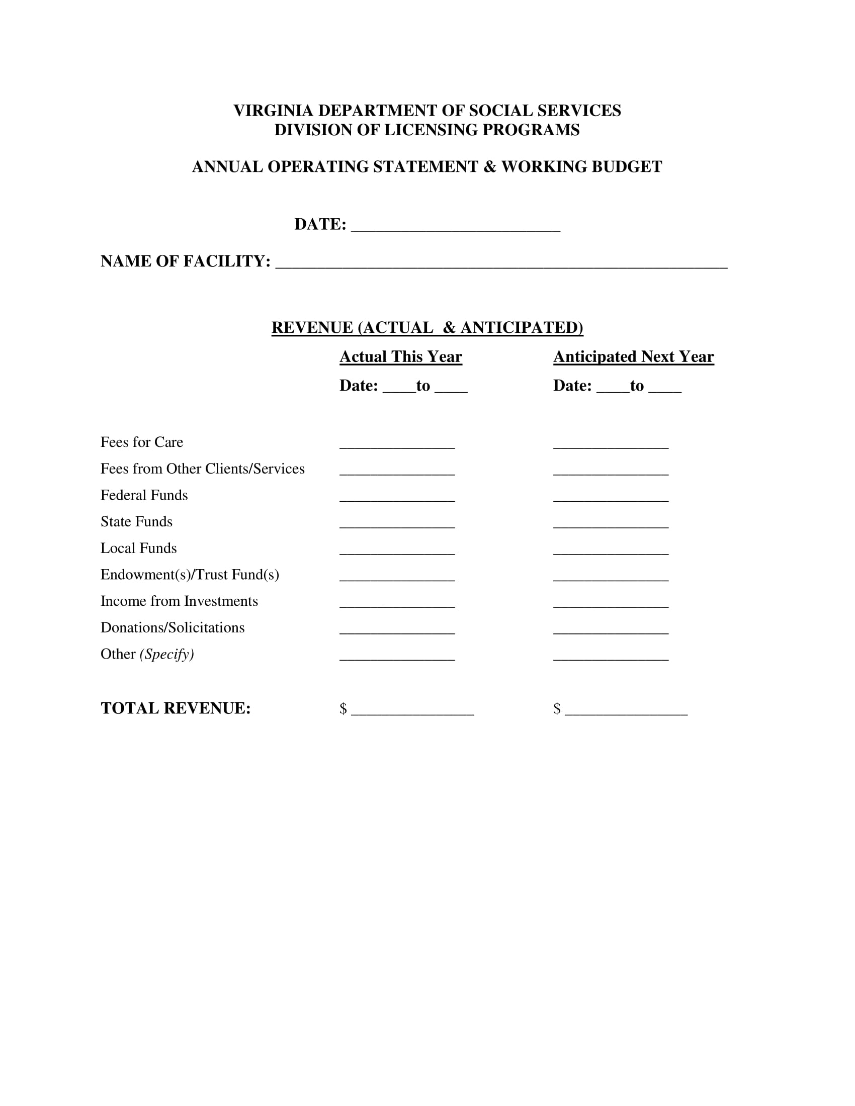 FREE 13+ Operating Statement Forms in PDF MS Word