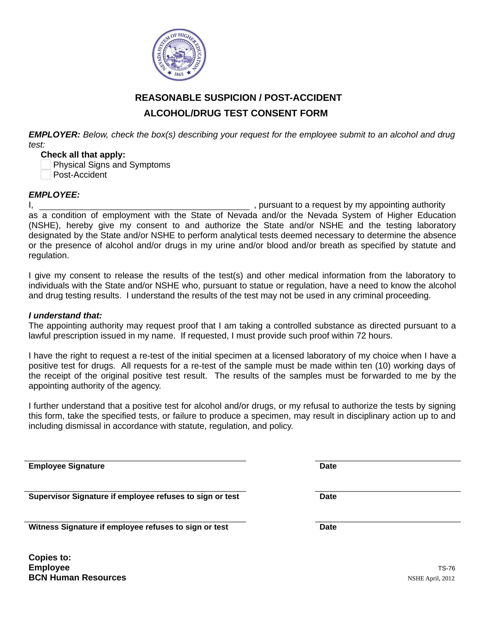 FREE 15+ Drug Testing Consent Forms in PDF MS Word