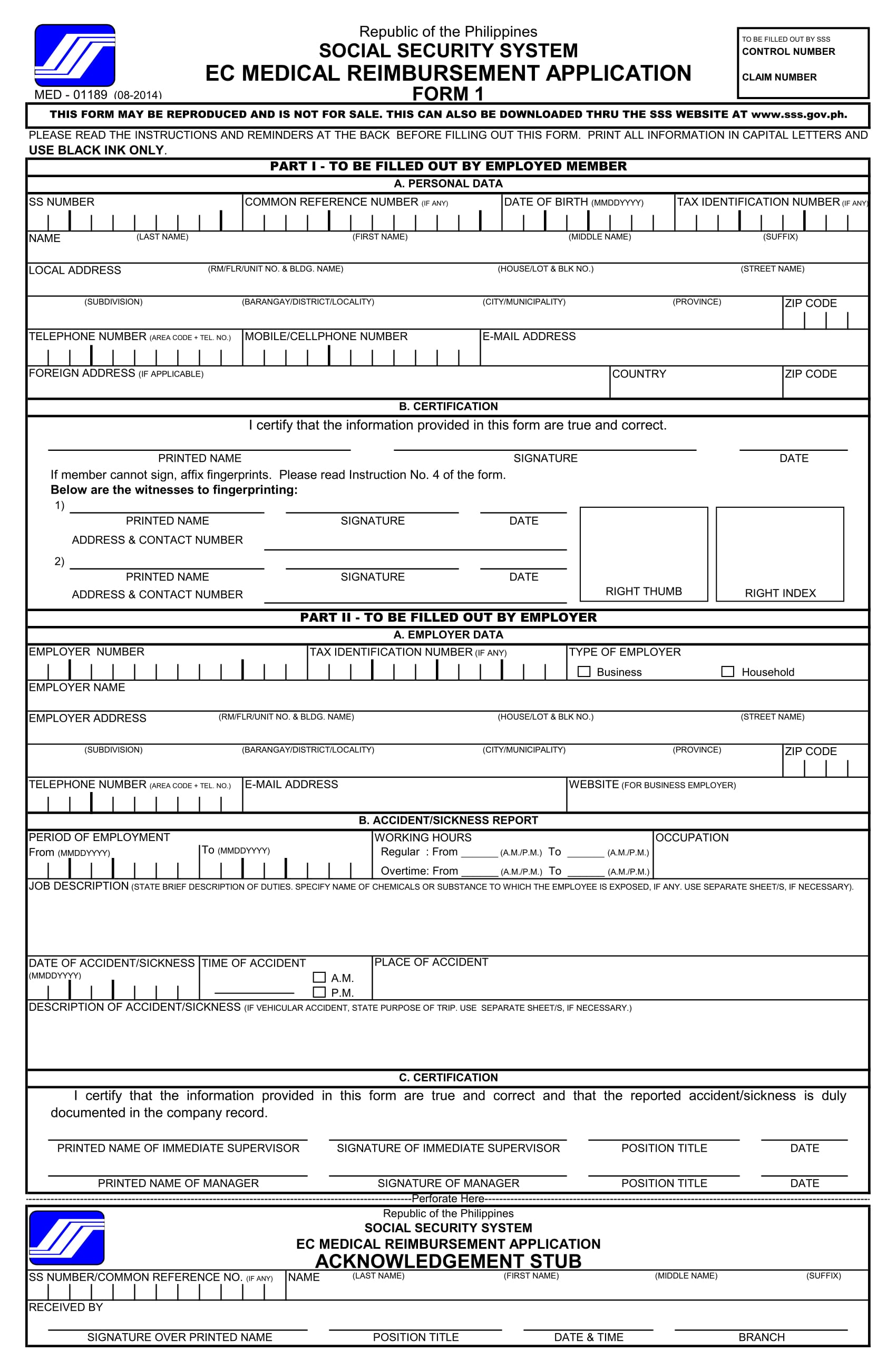 FREE 14+ Employee Medical Reimbursement Forms in PDF