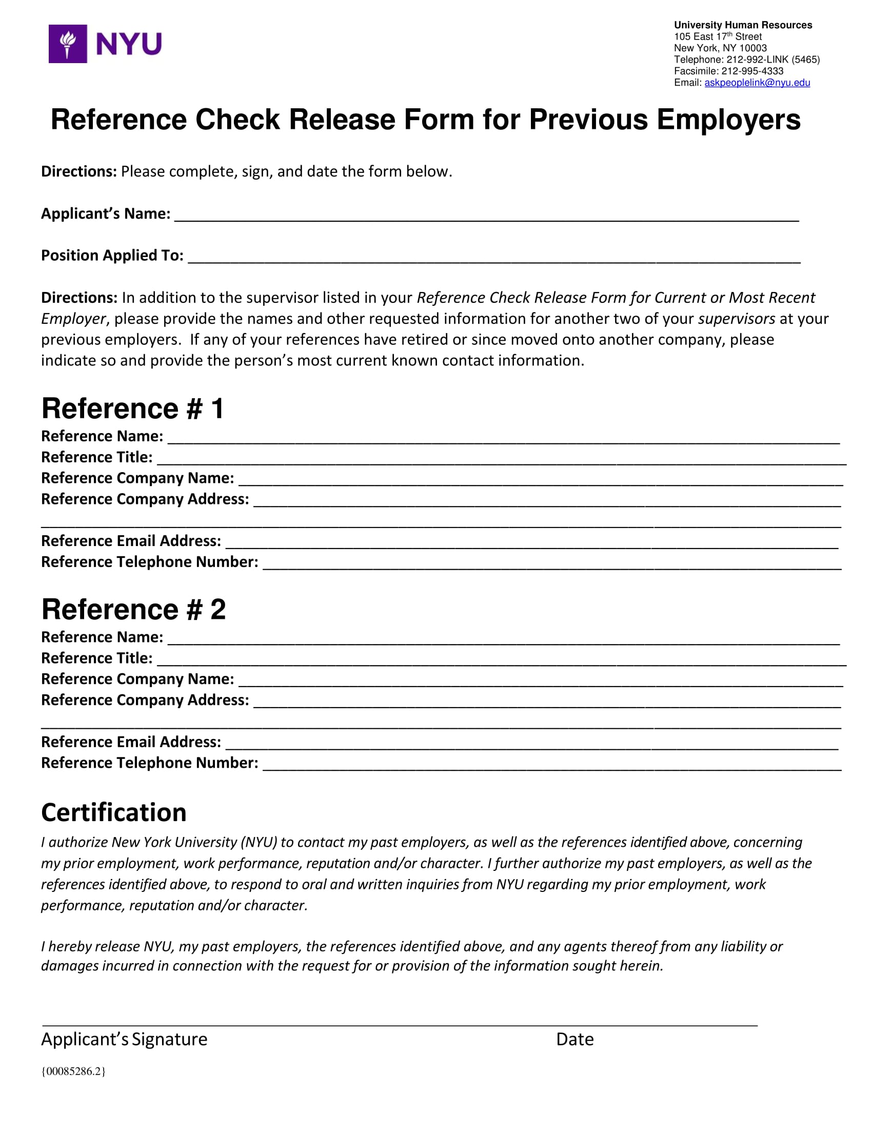 FREE 14+ Reference Request and Release Forms in MS Word PDF