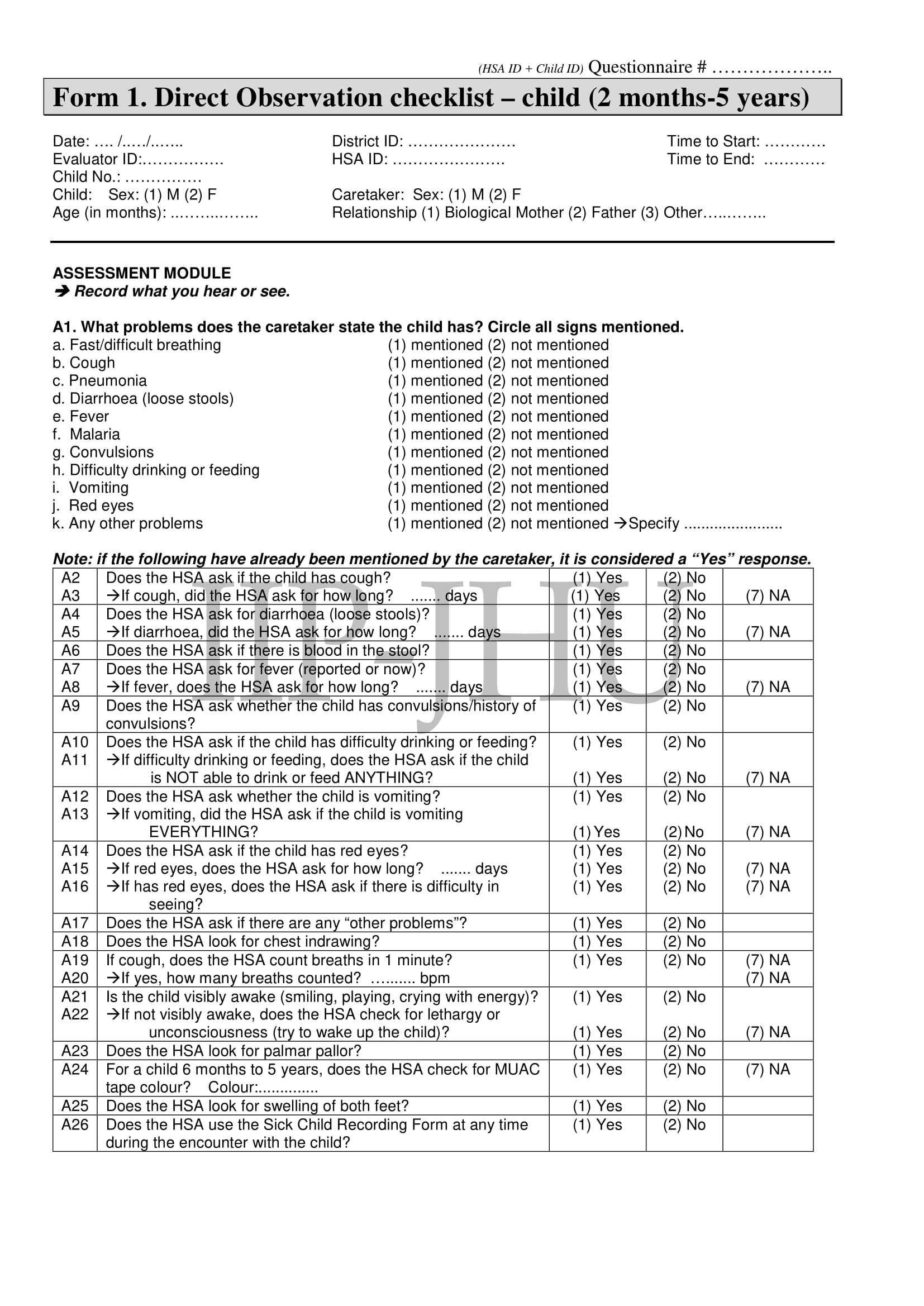 FREE 4+ Child Observation Forms in PDF MS Word
