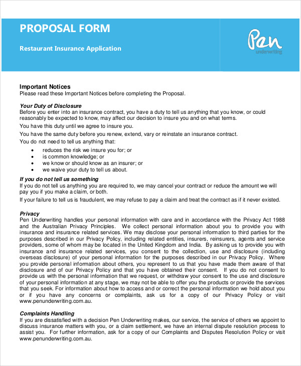 FREE 9+ Restaurant Legal Forms in PDF MS Word