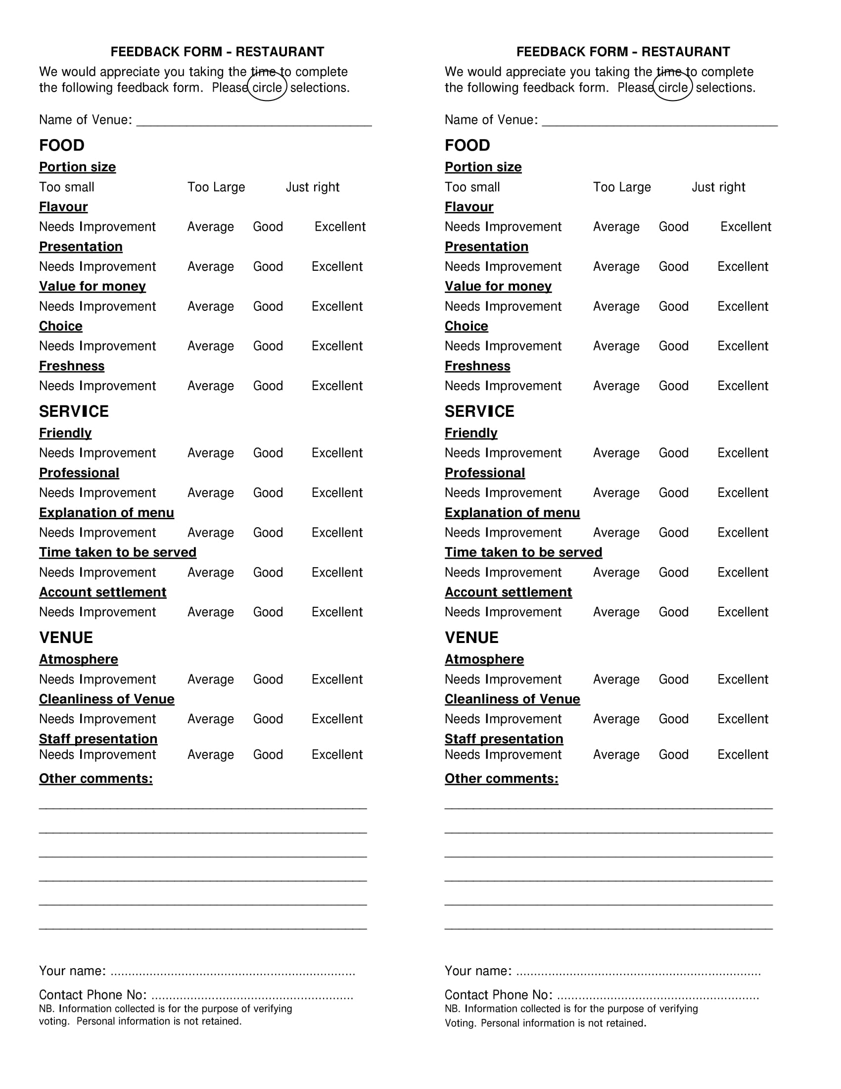 FREE 7+ Restaurant Menu Forms in MS Word PDF