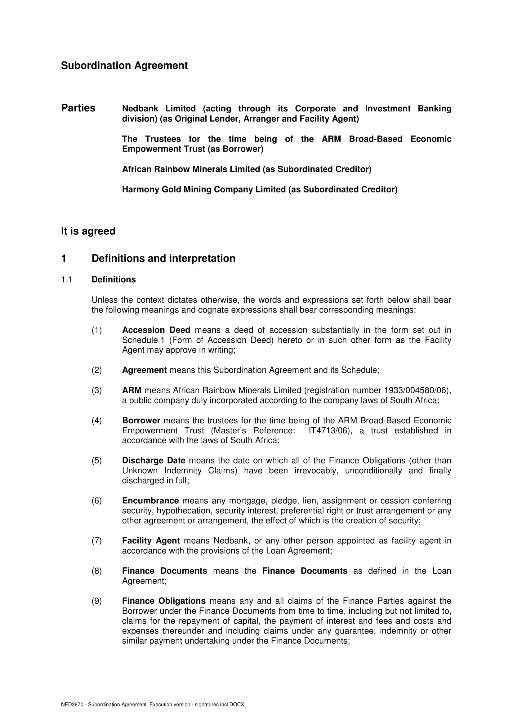 Lottery Syndicate Agreement Template