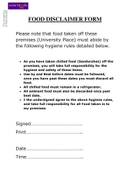Disclaimer Form Template Get Free Templates