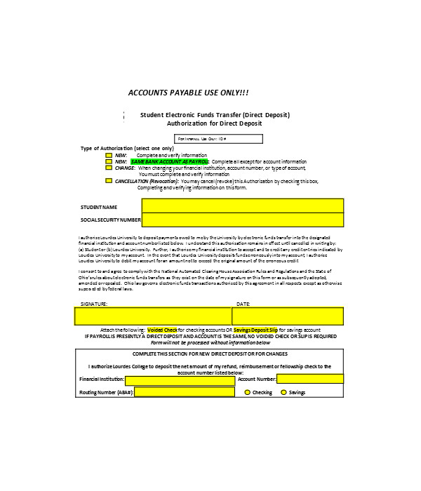 FREE 9+ Direct Deposit Revocation Forms in PDF MS Word