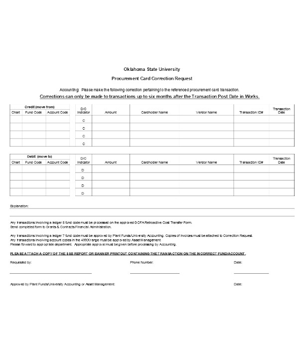 FREE 11+ Procurement Card Forms in PDF MS Word Excel