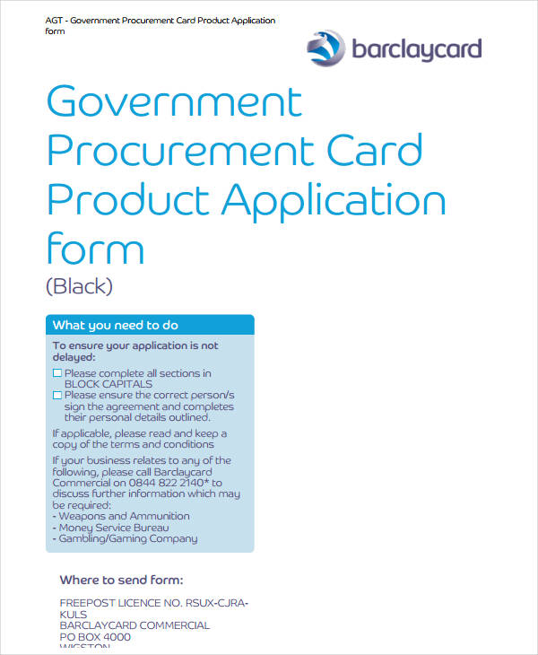 FREE 11+ Procurement Card Forms in PDF MS Word Excel
