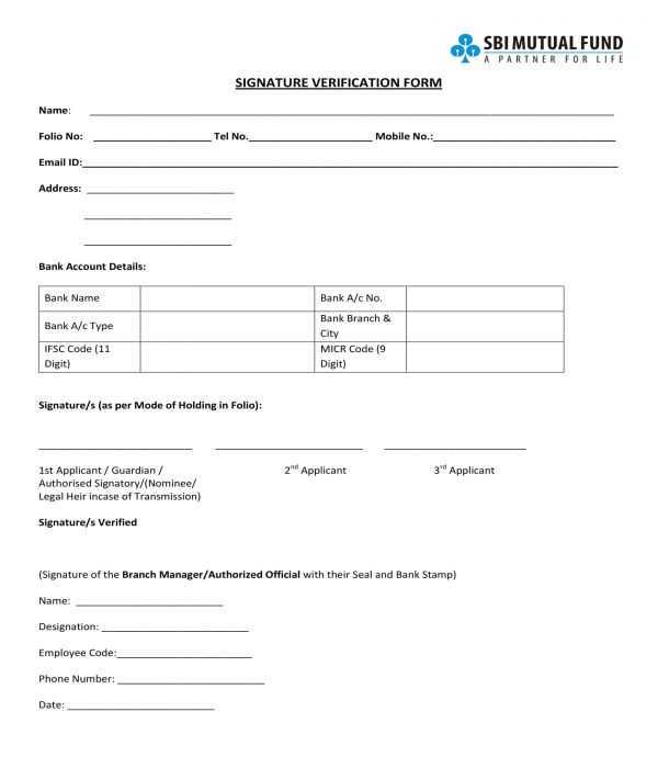 FREE 8+ Bank Verification Forms in PDF