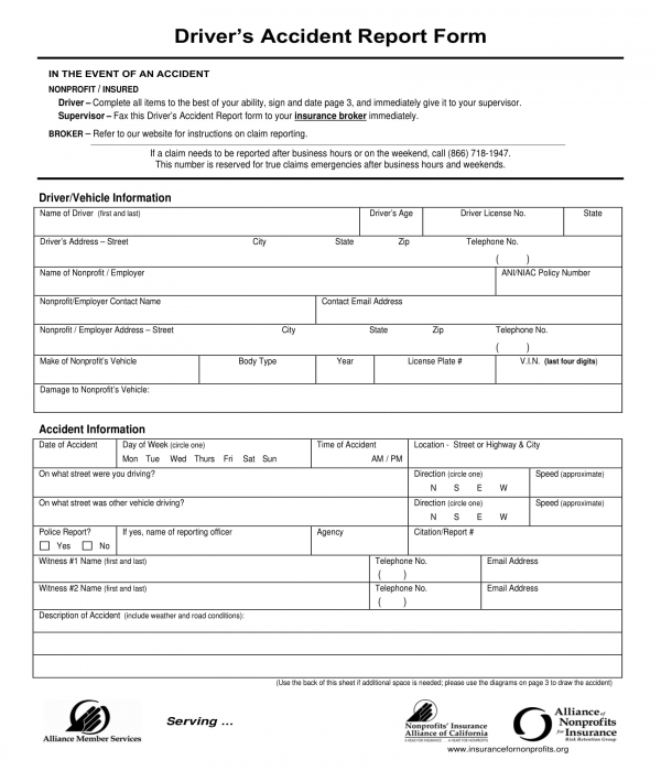FREE 5+ Car Accident Report Forms in PDF