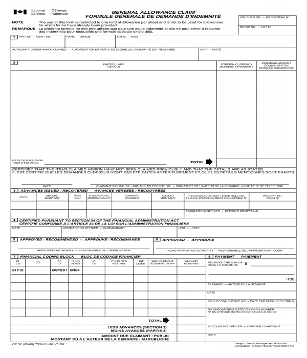 FREE 32+ Allowance Forms in PDF MS Word Excel