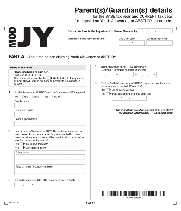 FREE 3+ Youth Allowance Forms in PDF