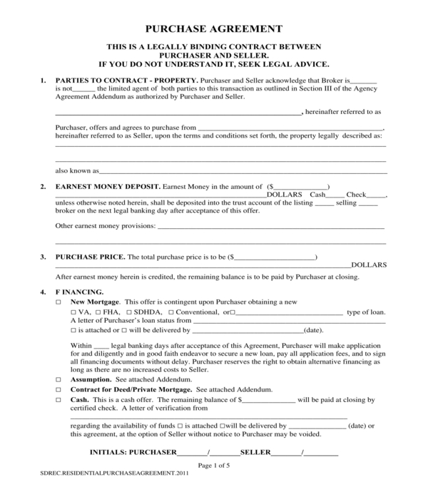 FREE 5+ Land Purchase Agreement Forms in PDF