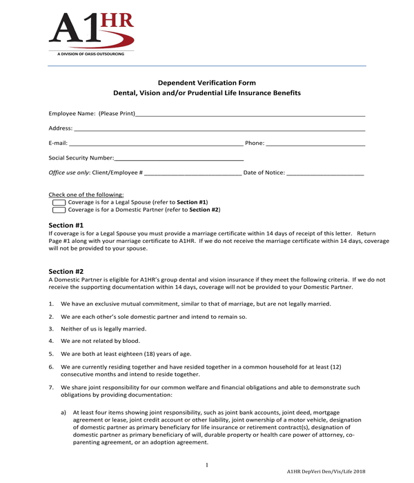 FREE 4+ Dental Insurance Verification Forms in PDF