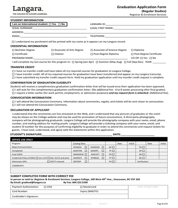 FREE 18+ Student Application Forms in PDF MS Word Excel