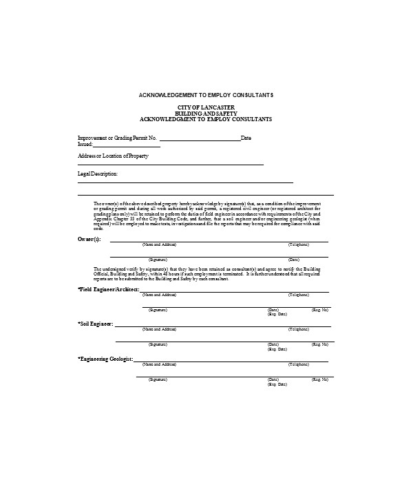 FREE 5+ Property Acknowledgment Forms in PDF Excel MS Word