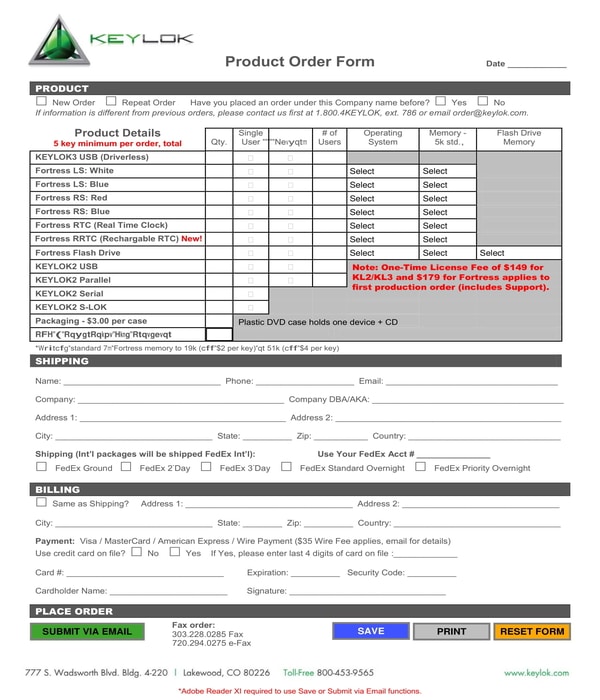 FREE 9+ Product Order Forms in PDF MS Word Excel