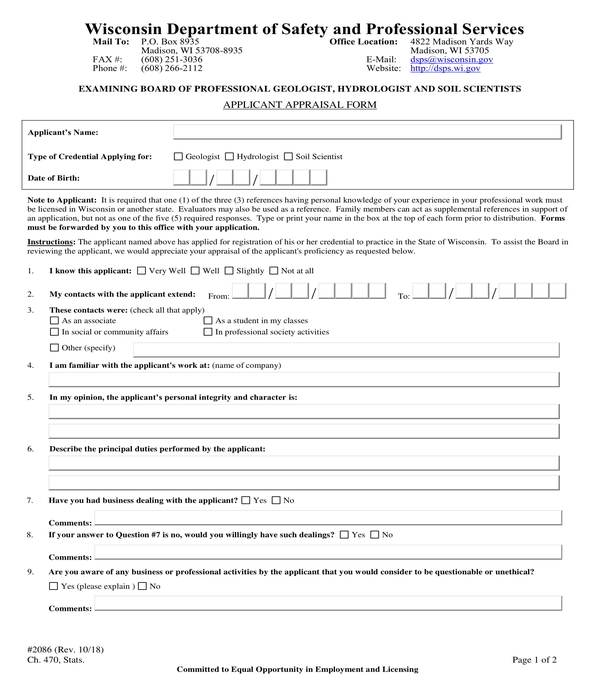 FREE 5+ Applicant Appraisal Forms in PDF MS Word