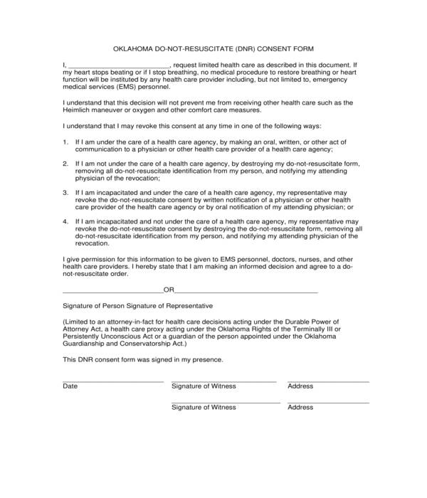 FREE 11+ DoNotResuscitate Forms in PDF MS Word