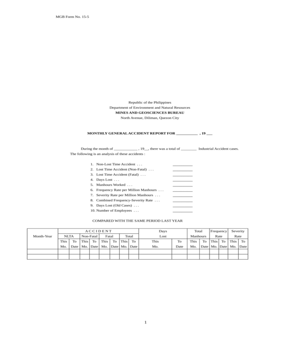 FREE 13+ Accident Report Forms in PDF MS Word Excel