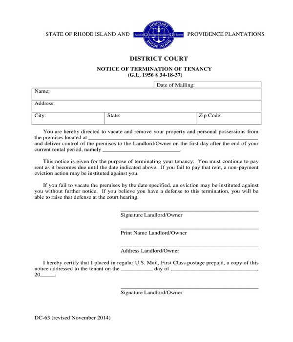 FREE 9+ Lease Termination Letter Templates in PDF