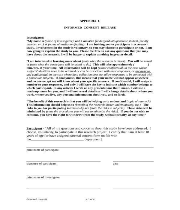FREE 10+ Informed Consent Forms in PDF | MS Word | Excel