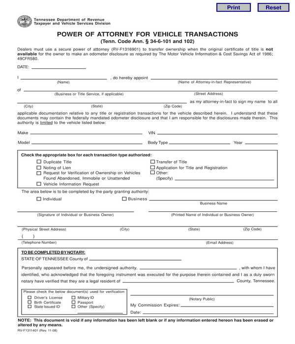 FREE 8+ Vehicle Power of Attorney Forms in PDF MS Word