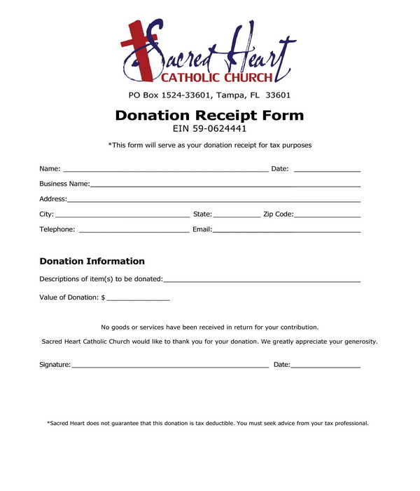 FREE 5+ Donation Receipt Forms in PDF MS Word