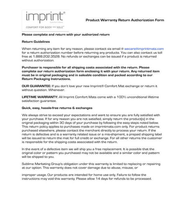 FREE 10+ Return Authorization Forms in PDF MS Word Excel