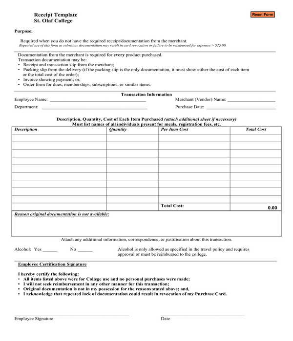 FREE 8+ School Receipt Forms in PDF