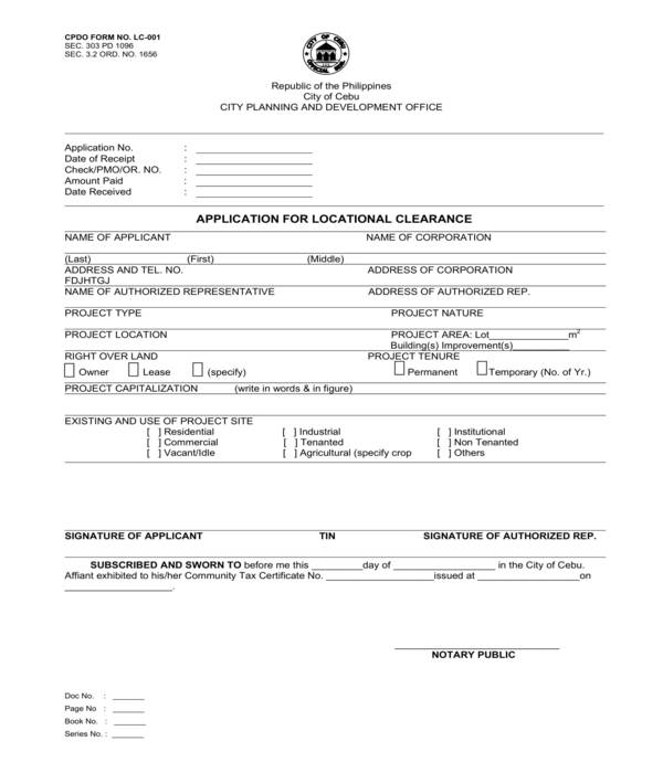 FREE 8+ Clearance Application Forms in PDF MS Word